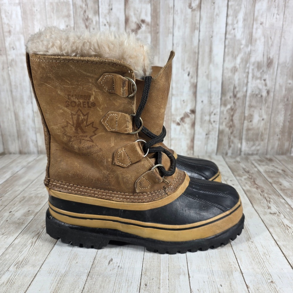 Sorel‎ Caribou Winter Snow Boots Women's Size 5 WOS Tan Waterproof Insulated